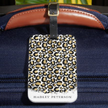 Tag für die Printwerbung in Gold und Black Leopard