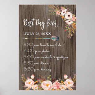 Tag für Hochzeiten Unterschreiben Poster