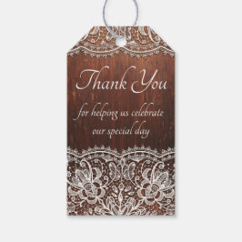 Tag für rustikale Hochzeitsgeschenke aus Holz Geschenkanhänger