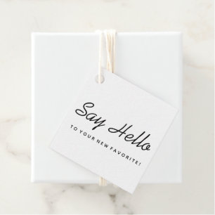 Tag für Schwarz-Weiß-Business-Packages Geschenkanhänger