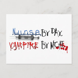 Tag für Tag, Nacht Vampire Postkarte