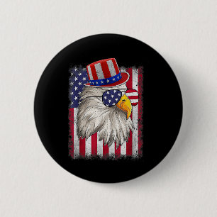 Tag Glück 4. Juli Design Vintage Flagge Button