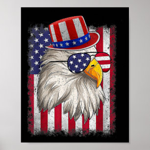 Tag Glück 4. Juli Design Vintage Flagge Poster