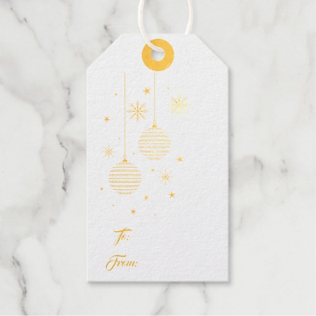 Tag-Gold-Foil-Geschenk-Tags Geschenkanhänger (Vorderseite)