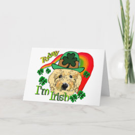 Tag Goldendoodle St. Patricks Karte