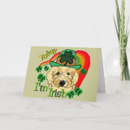 Tag Goldendoodle St. Patricks Karte