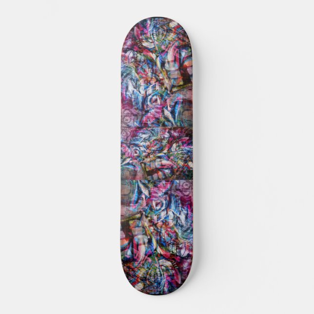 Tag Grafitti Gemustert Skateboard (Vorderseite)