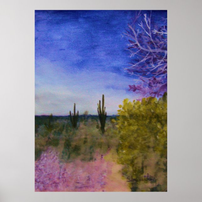 Tag in der Wüstenlandschaft Arizona Außenbereich Poster (Vorne)