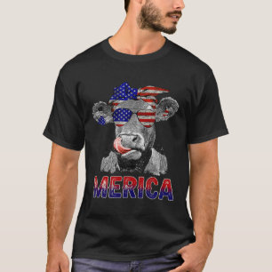 Tag Kuh Merica 4. Juli Kühe Liebhaber T-Shirt