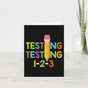 Tag Lehrer Exam Testing 1-2-3 Karte