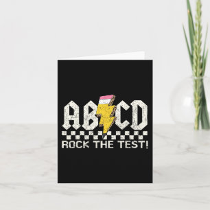 Tag Lehrer Test Retro Abcd Rock Test Day Schoo Karte
