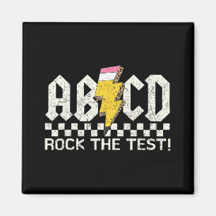 Tag Lehrer Test Retro Abcd Rock Test Day Schoo Magnet