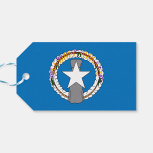 Tag mit der Flagge der nördlichen Mariana-Inseln Geschenkanhänger
