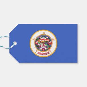 Tag mit der Flagge des Minnesota-Staat, USA Geschenkanhänger