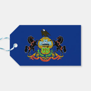Tag mit der Flagge des Pennsylvania-Staat, USA Geschenkanhänger