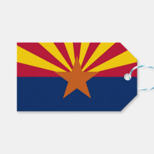 Tag mit der Flagge des Staat Arizona, USA Geschenkanhänger