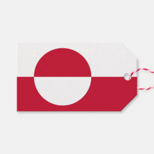 Tag mit der Flagge Grönlands Geschenkanhänger