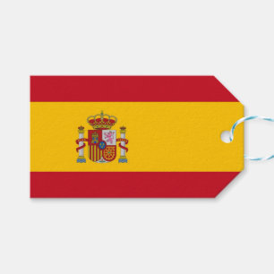 Tag mit der Flagge Spaniens Geschenkanhänger
