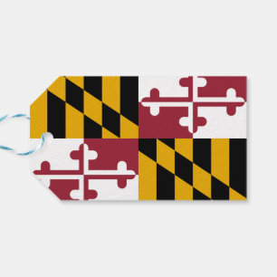 Tag mit der Flagge von Maryland Staat, USA Geschenkanhänger
