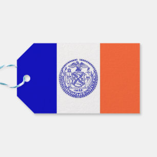 Tag mit der Flagge von New York City, USA Geschenkanhänger