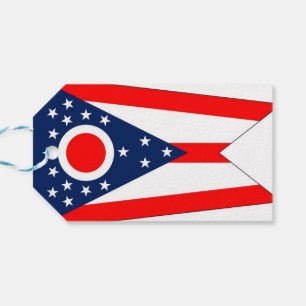 Tag mit der Flagge von Ohio Staat, USA Geschenkanhänger