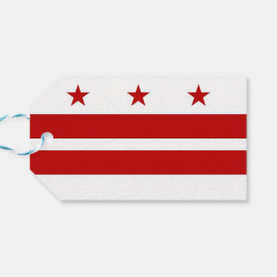 Tag mit der Flagge von Washington DC, USA Geschenkanhänger