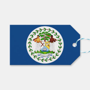 Tag mit Flagge von Belize Geschenkanhänger