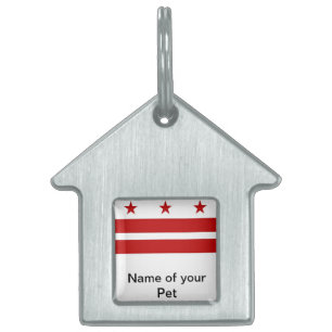 Tag mit Flagge von Washington DC Tiermarke