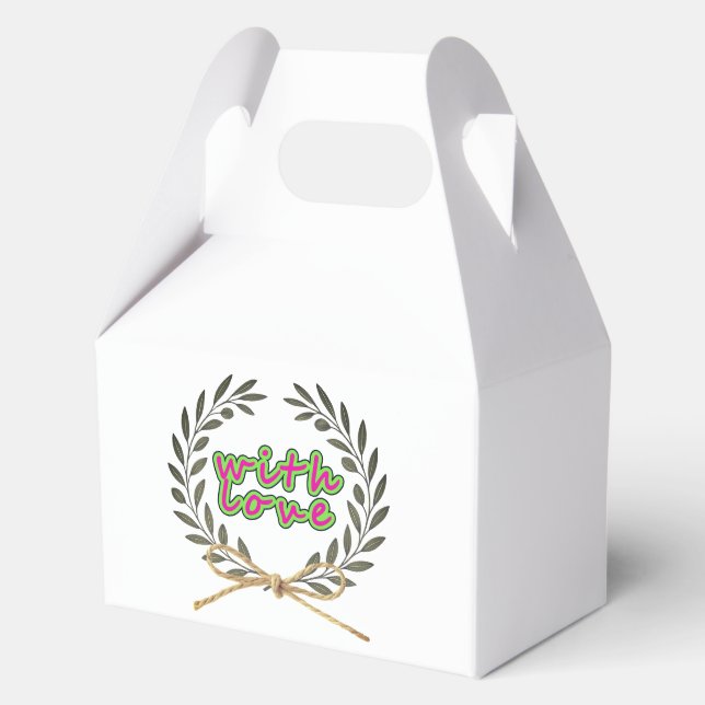 Tag „Mit Liebe“ Geschenkschachtel (Rückseite)