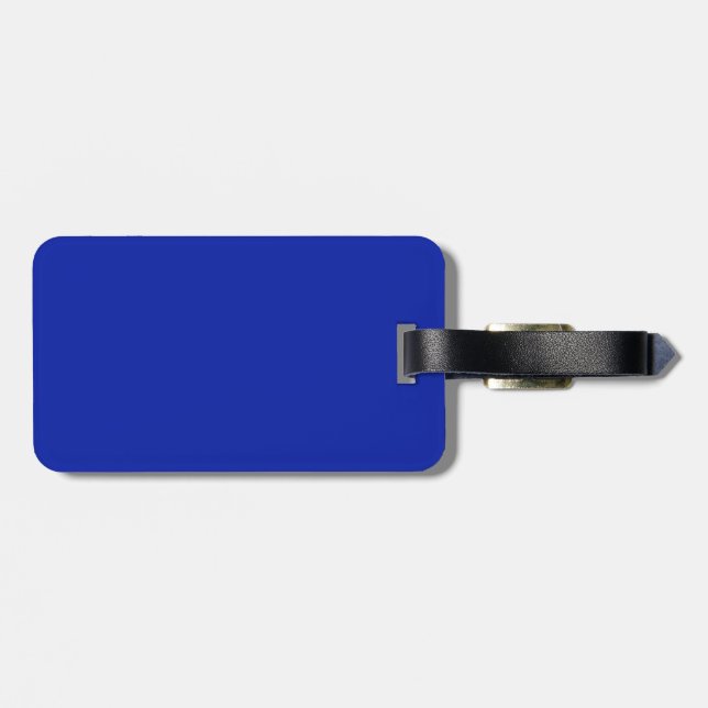 Tag mit schwarzem und Royal-blauem Gepäck Gepäckanhänger (Rückseite horizontal)
