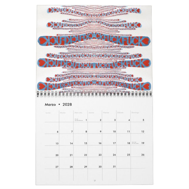 Tag nach Tag Kalender (Mär 2028)