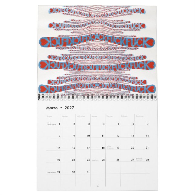 Tag nach Tag Kalender (Mär 2027)