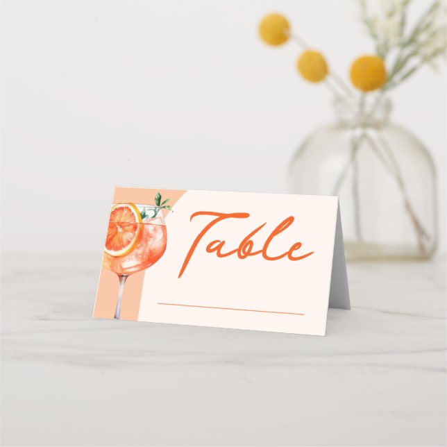 Tag Nacht Aperol Spritz Brautparty Tabelle (Vorderseite)