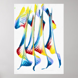 Tag neben 2 Feathered Abstrakt Poster Print