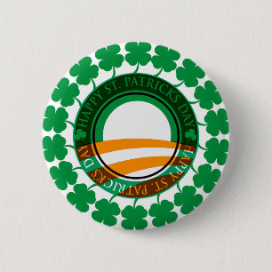 Tag Obama-glücklicher St. Patricks Button
