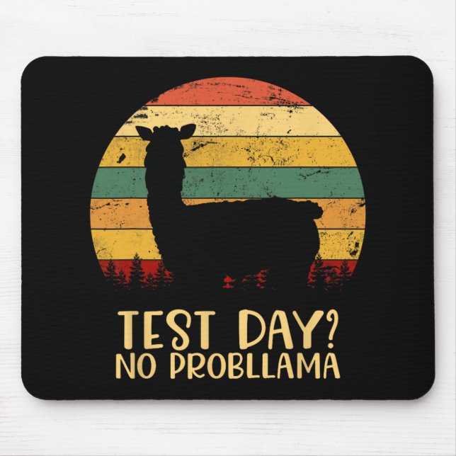 Tag ohne Probllama Silhouette Lehrer Student Gradu Mousepad (Vorne)