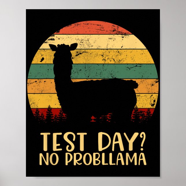 Tag ohne Probllama Silhouette Lehrer Student Gradu Poster (Vorne)