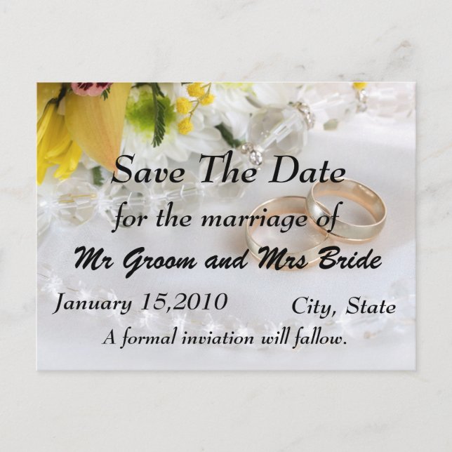 Tag PostCard gerettet Ankündigungspostkarte (Vorderseite)