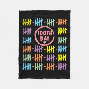 Tag Rainbow Lines Tally markiert 100 Tage der Schu Fleecedecke