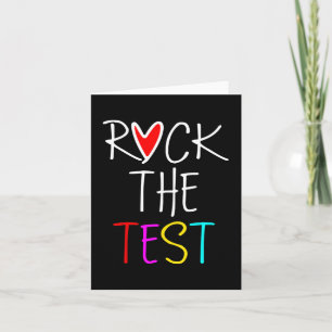 Tag Rock The Test Lehrer Prüfungstag Lustiger Lehr Karte