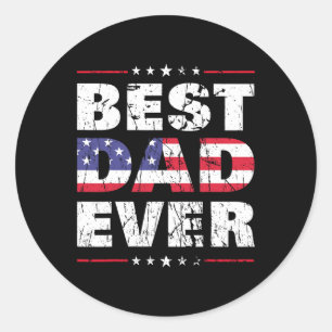 Tag Shirt Vater Bester Vater je Geschenk US-amerik Runder Aufkleber