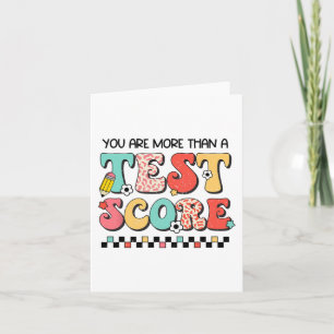 Tag Sie sind mehr als ein Test-Score-Lehrer-Test Karte