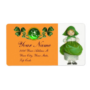 TAG ST. PATRICK - IRISCHES MÄDCHEN UND KLEEBLÄTTER