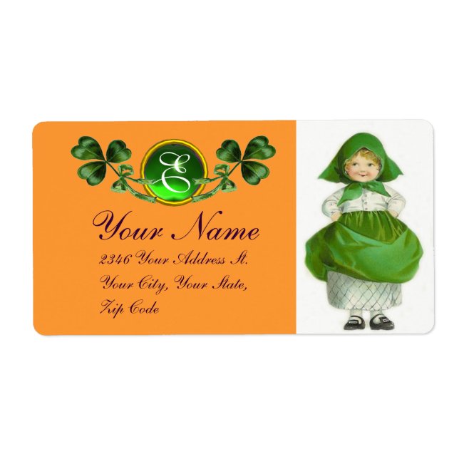 TAG ST. PATRICK - IRISCHES MÄDCHEN UND KLEEBLÄTTER (Vorne)