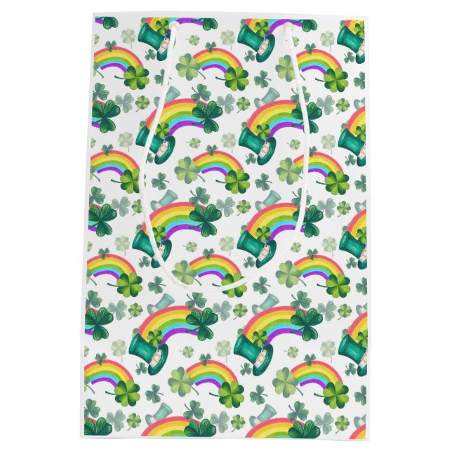Tag St. Patricks Mittlere Geschenktüte (Rückseite)