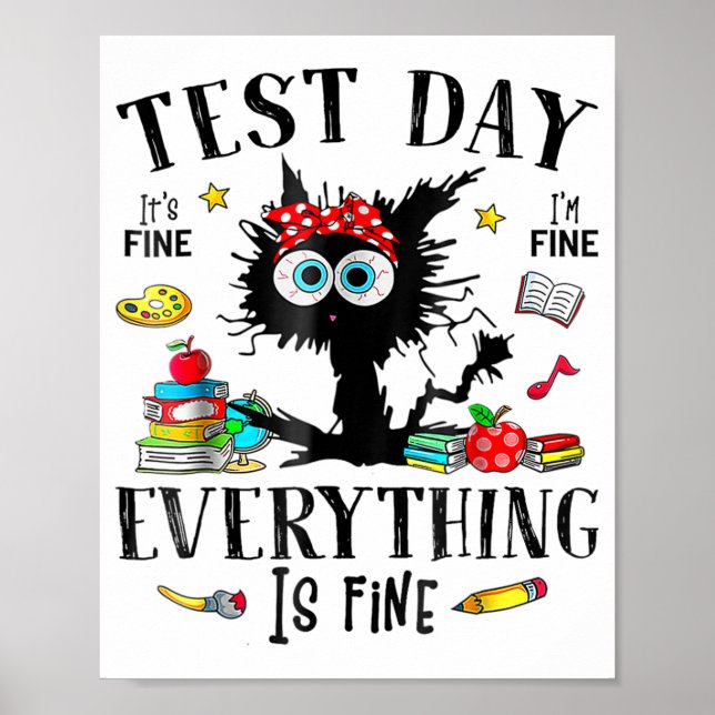 Tag Stresste Lehrer & Amp; Schüler testen lustig Poster (Vorne)