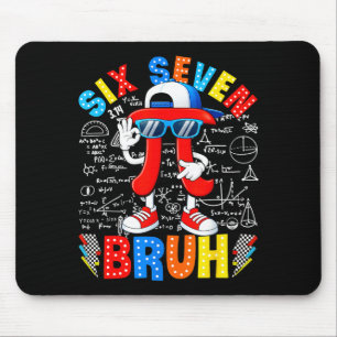 Tag Symbol 67 sechs sieben Meme Mathelehrer Jungen Mousepad