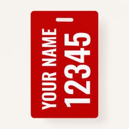 Tag/Tag des Segeltages mit Name und Segelnummer Ausweis