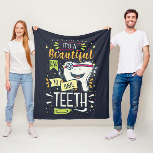 Tag, um Zähne Retten Zahnarzt Fleecedecke