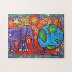 Tag und Nacht auf dem Planeten-Erde-Puzzle Puzzle